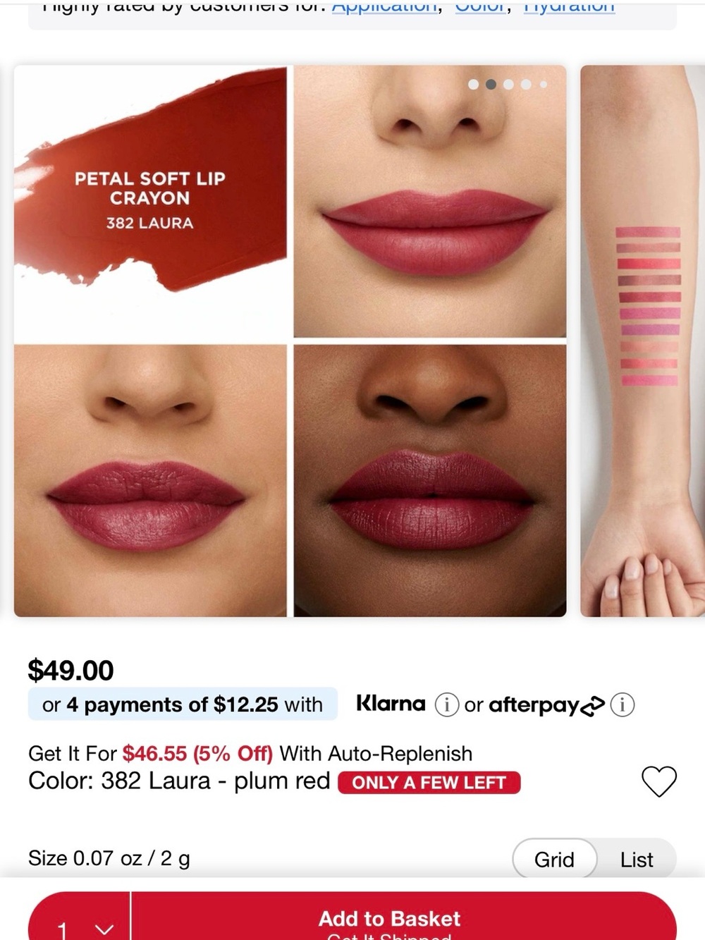 laura mercier Petal Soft Lip Crayon 382 Laura - Plum Red
